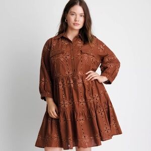 Anthropologie Rust Orange Tunic Dress